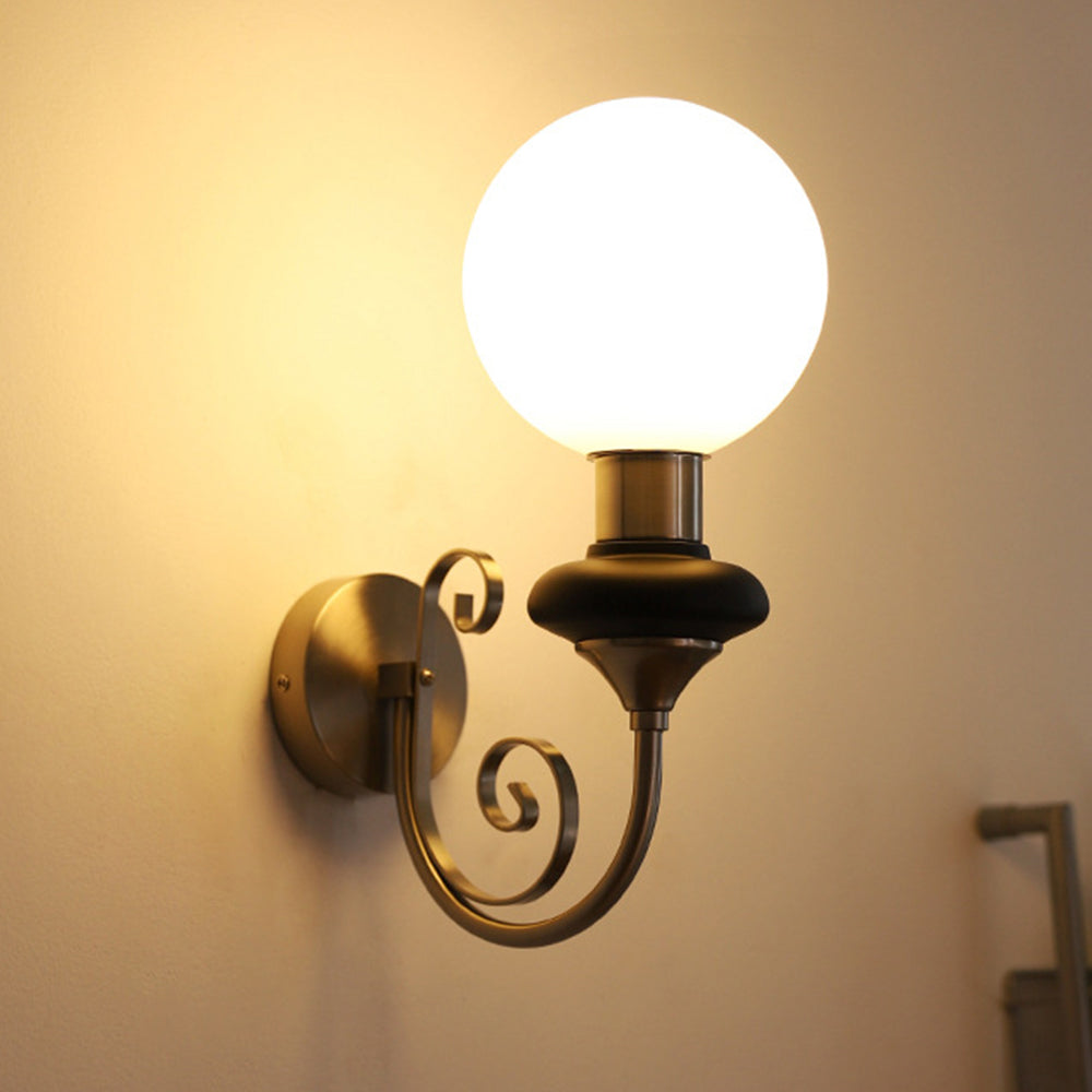 French Retro Glass 1-Light Wall | Wall Lamp | glass | 110V - 120V | Elegant Wall Illumination