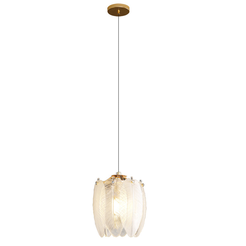 French Style Feather Glass Pendant | Lighting | LED | glass | 110V-120V | Premium Lighting Solution