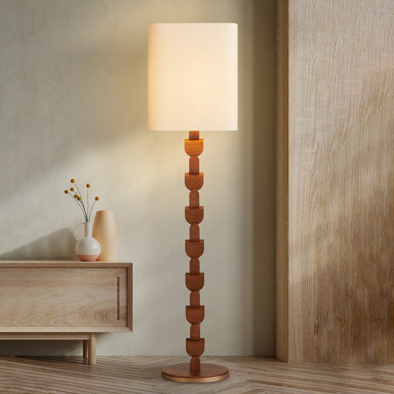 French block floor lamp | Floor Lamp | LED | wood | 240v | Stylish Floor Lighting