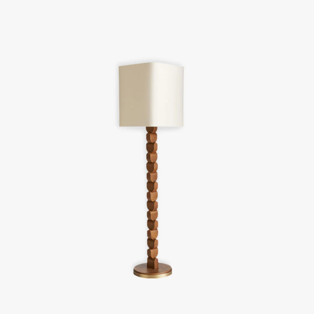 French block floor lamp | Floor Lamp | LED | wood | 240v | Stylish Floor Lighting