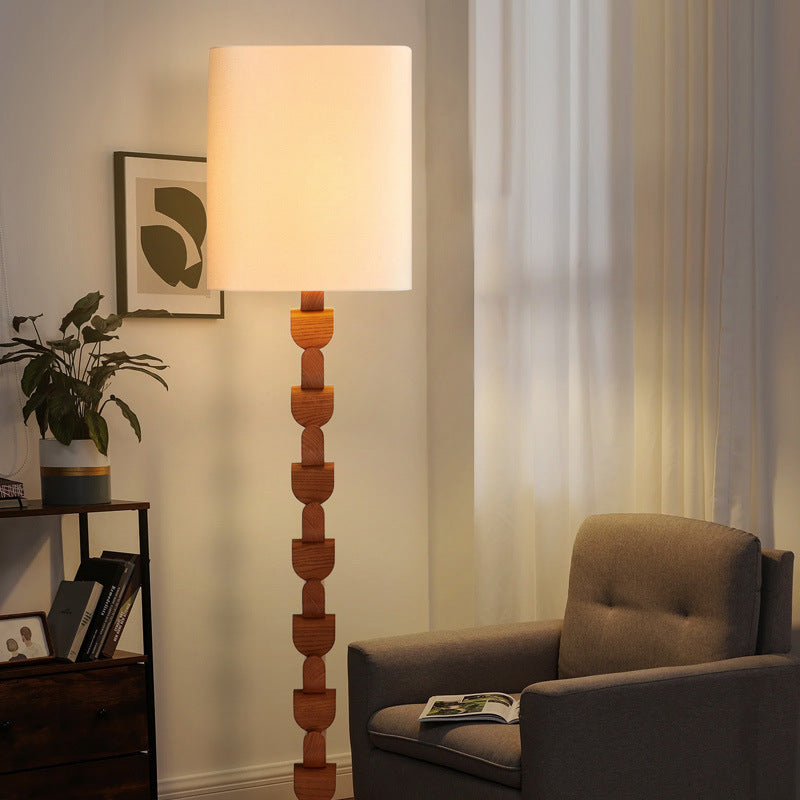 French block floor lamp | Floor Lamp | LED | wood | 240v | Stylish Floor Lighting