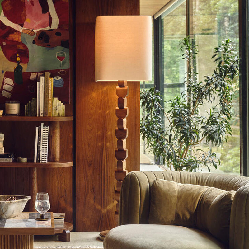 French block floor lamp | Floor Lamp | LED | wood | 240v | Stylish Floor Lighting