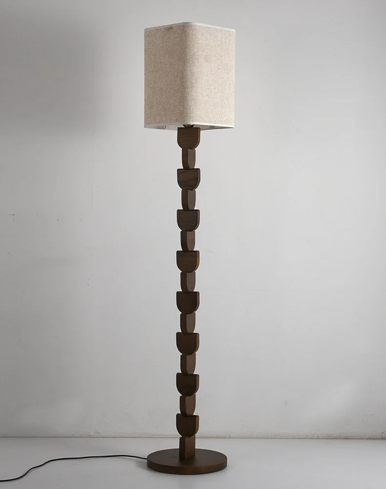 French block floor lamp | Floor Lamp | LED | wood | 240v | Stylish Floor Lighting