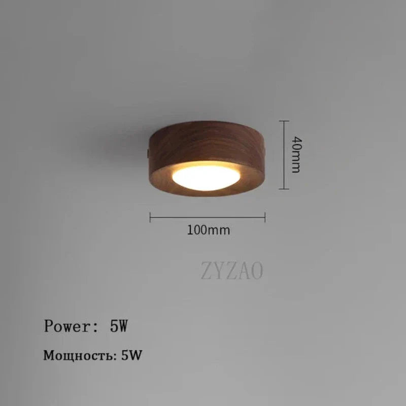 WoodAura Walnut Ceiling Lamp | Lighting | LED | wood | 90-260V | Premium Lighting Solution