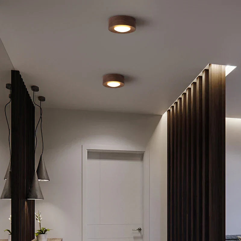 WoodAura Walnut Ceiling Lamp | Lighting | LED | wood | 90-260V | Premium Lighting Solution