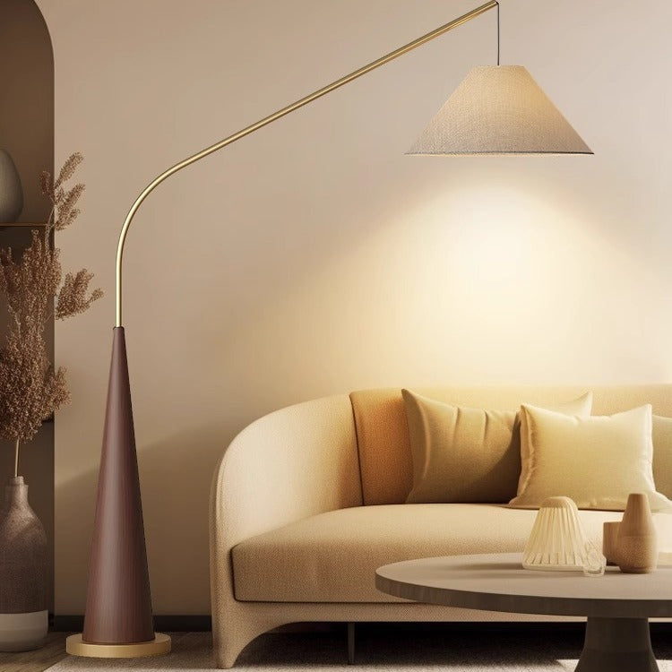 Gibson Fishing floor lamp | Floor Lamp | linen/metal | 240v | Stylish Floor Lighting