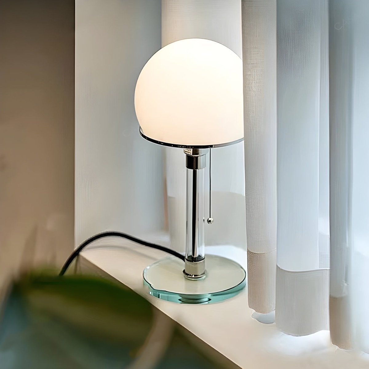 Luzora Glass Table Lamp Modern | Table Lamp | Glass/metal | 110-240V | Sleek Table Accent