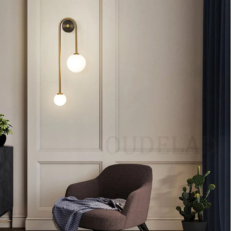 AuroraGlass Wall Lamp Modern Lamp | Wall Lamp | Led | Warm White | glass/iron | 85V - 265V | Elegant Wall Illumination