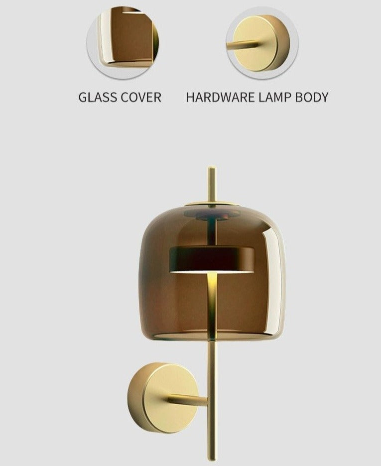 Mid-Century Wall Lamp Elegant Lighting | Wall Lamp | Led | Warm White | aluminum/glass/metal | 6W | 100V - 240V | Elegant Wall Illumination