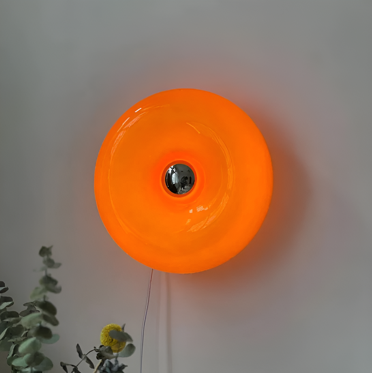Orange Donut Lamp Stylish Wall | Table Lamp | glass/metal | 90V - 260V | Sleek Table Accent