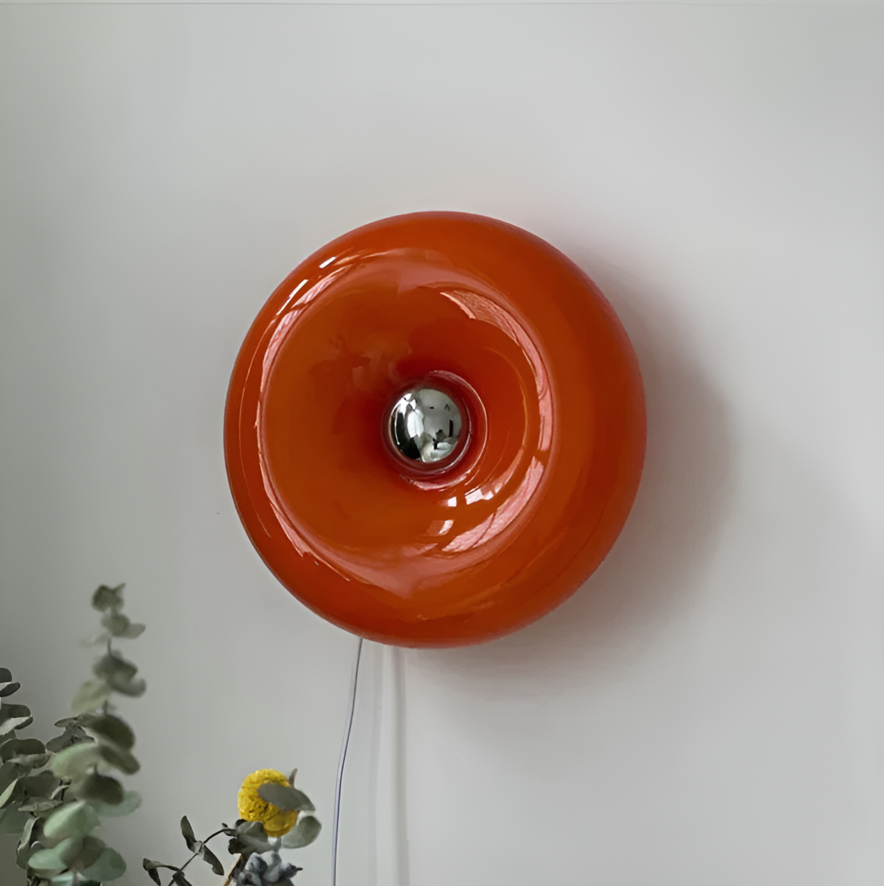 Orange Donut Lamp Stylish Wall | Table Lamp | glass/metal | 90V - 260V | Sleek Table Accent