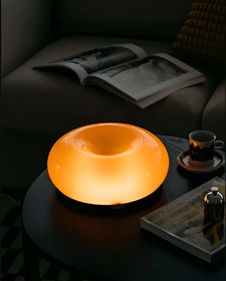 Orange Donut Lamp Stylish Wall | Table Lamp | glass/metal | 90V - 260V | Sleek Table Accent