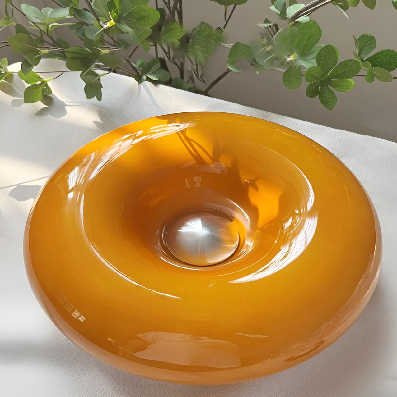 Orange Donut Lamp Stylish Wall | Table Lamp | glass/metal | 90V - 260V | Sleek Table Accent