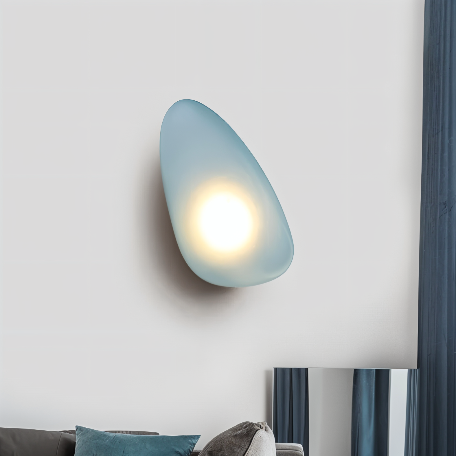 PebbleHue Wall Lamp Glass Wall | Wall Lamp | Led | glass/metal | 5W | 85V - 260V - 90V - 260V | Elegant Wall Illumination