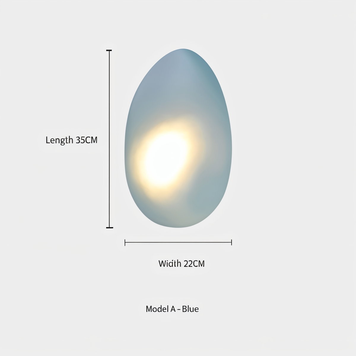 PebbleHue Wall Lamp Glass Wall | Wall Lamp | Led | glass/metal | 5W | 85V - 260V - 90V - 260V | Elegant Wall Illumination