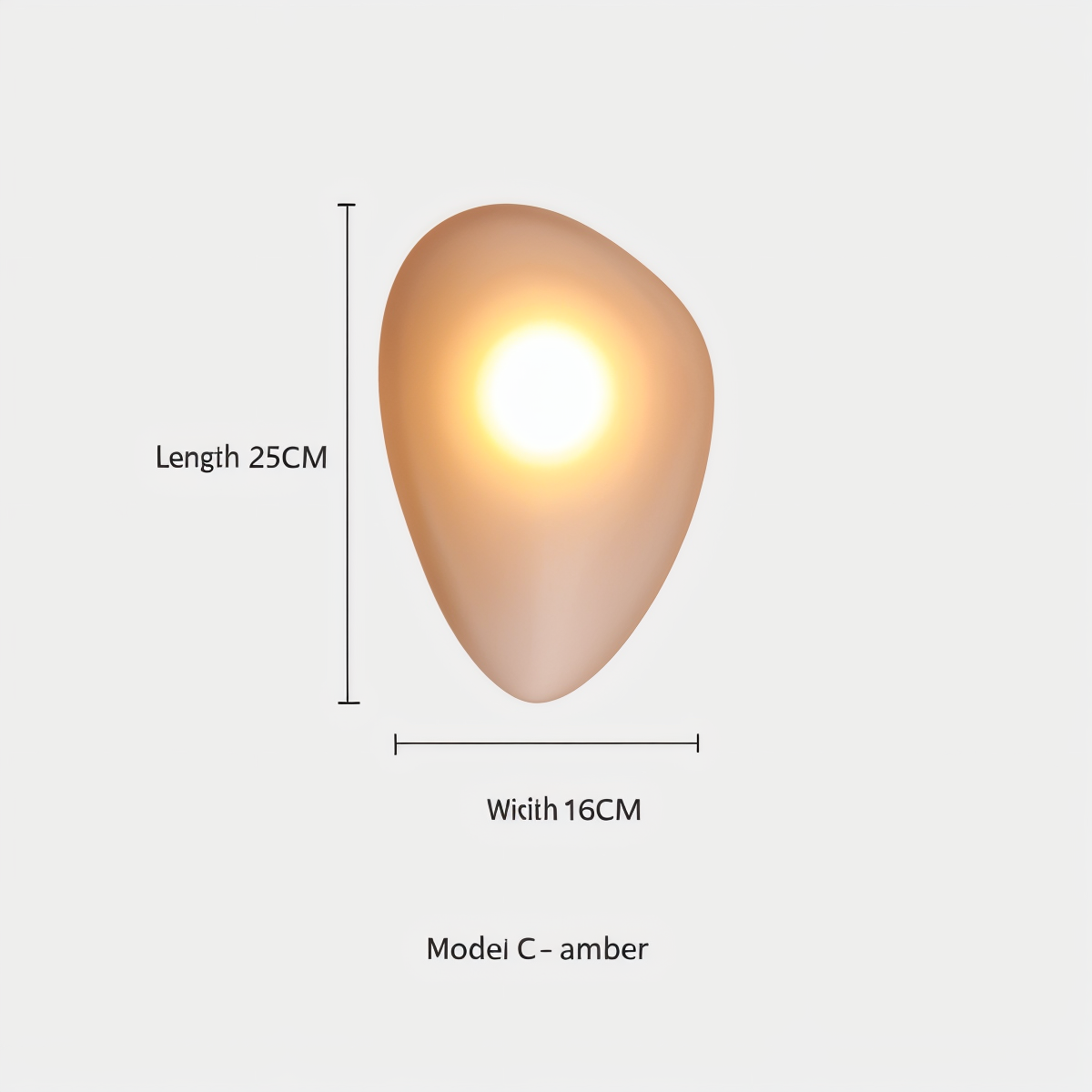 PebbleHue Wall Lamp Glass Wall | Wall Lamp | Led | glass/metal | 5W | 85V - 260V - 90V - 260V | Elegant Wall Illumination