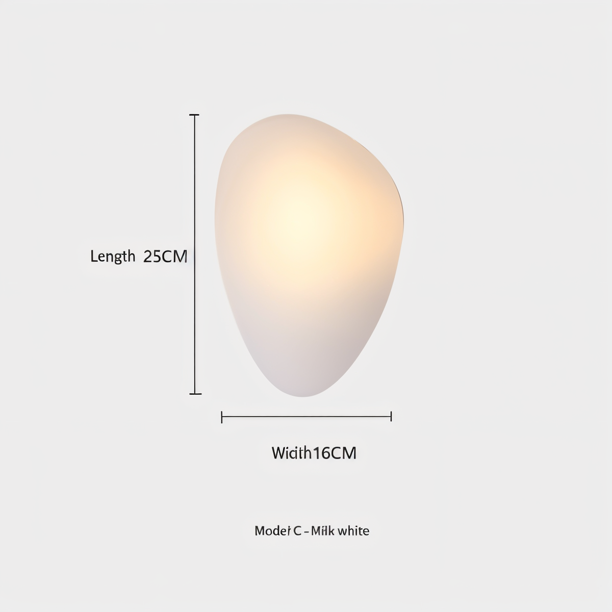 PebbleHue Wall Lamp Glass Wall | Wall Lamp | Led | glass/metal | 5W | 85V - 260V - 90V - 260V | Elegant Wall Illumination