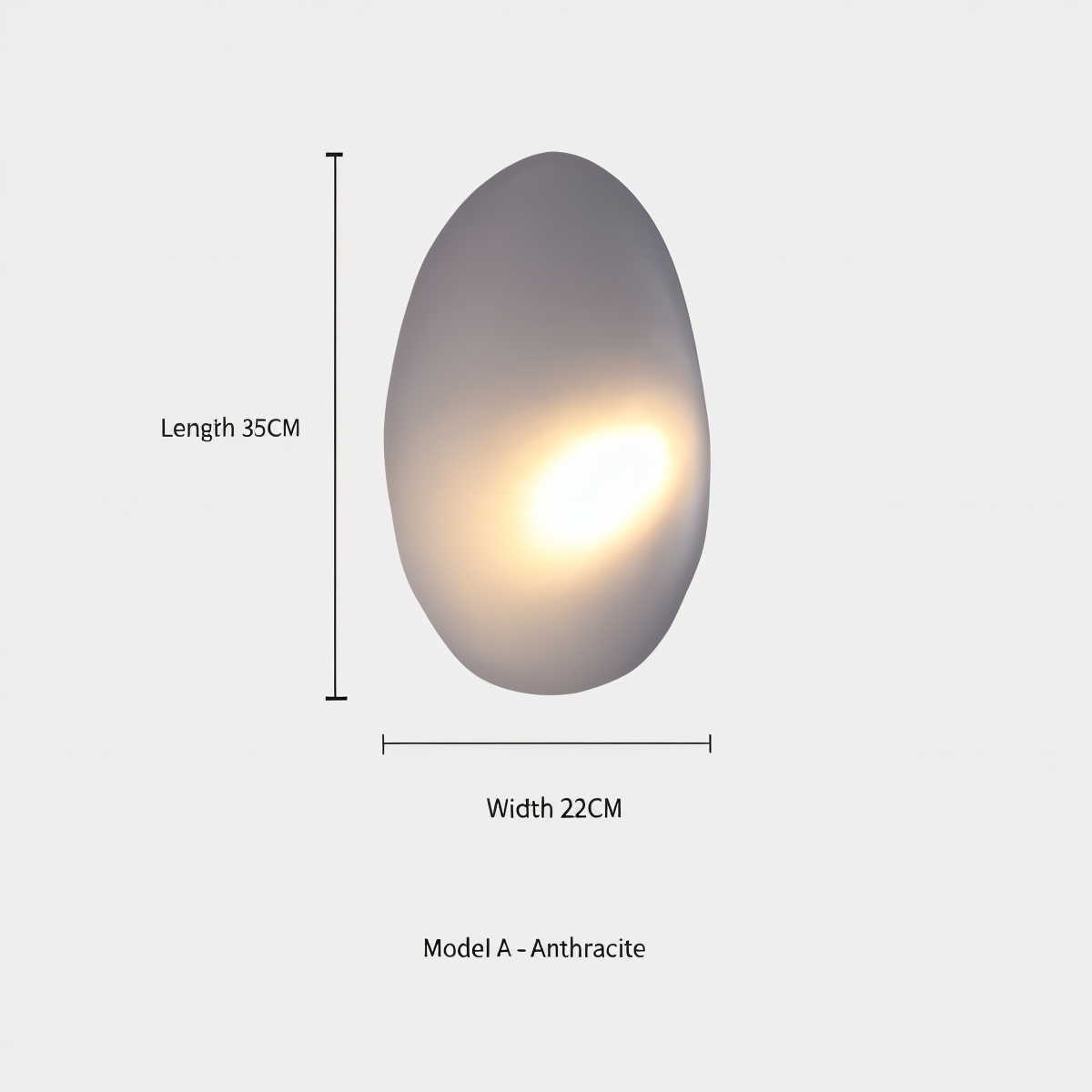 PebbleHue Wall Lamp Glass Wall | Wall Lamp | Led | glass/metal | 5W | 85V - 260V - 90V - 260V | Elegant Wall Illumination