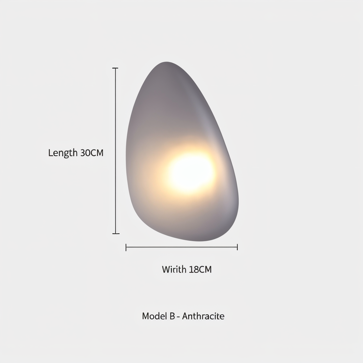 PebbleHue Wall Lamp Glass Wall | Wall Lamp | Led | glass/metal | 5W | 85V - 260V - 90V - 260V | Elegant Wall Illumination