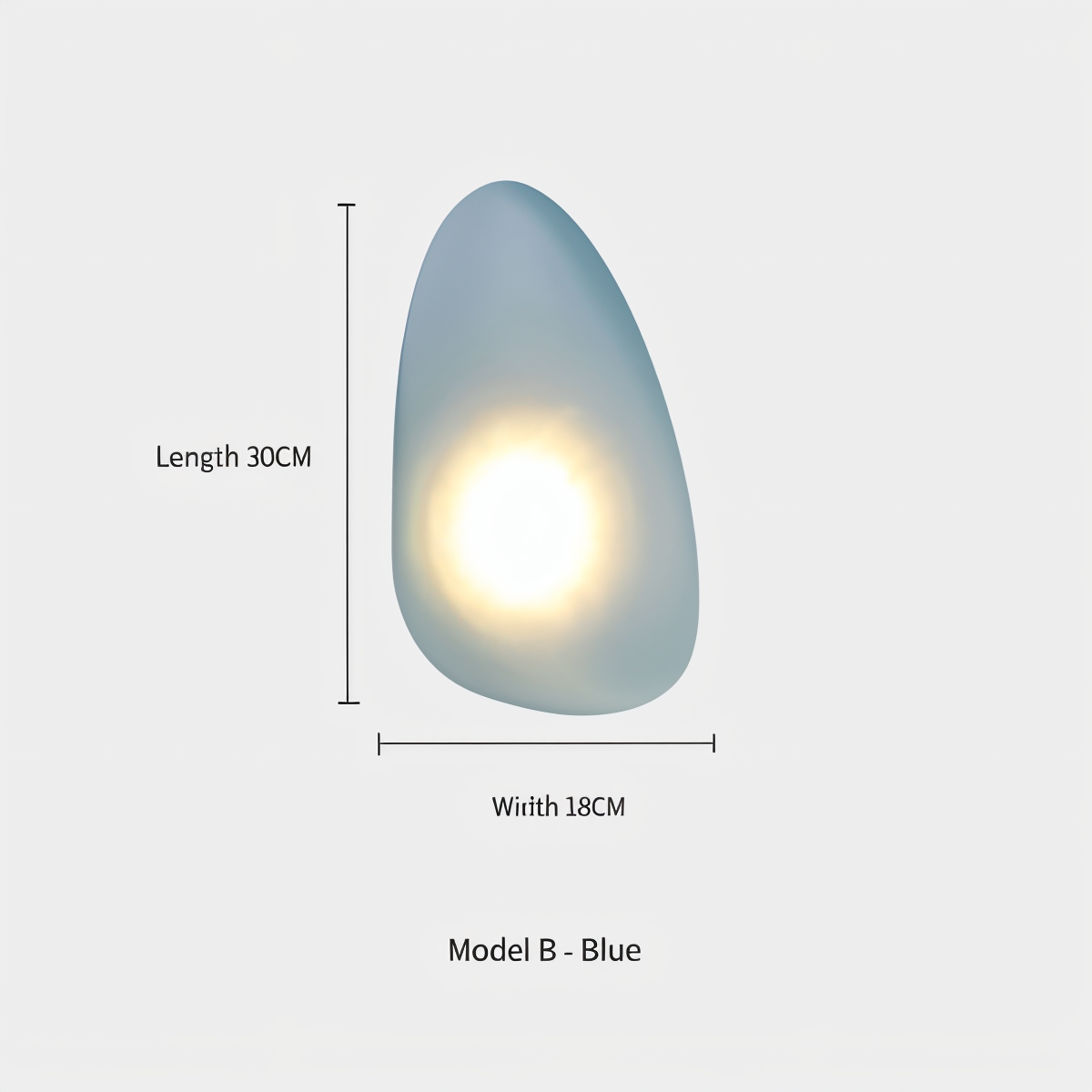 PebbleHue Wall Lamp Glass Wall | Wall Lamp | Led | glass/metal | 5W | 85V - 260V - 90V - 260V | Elegant Wall Illumination