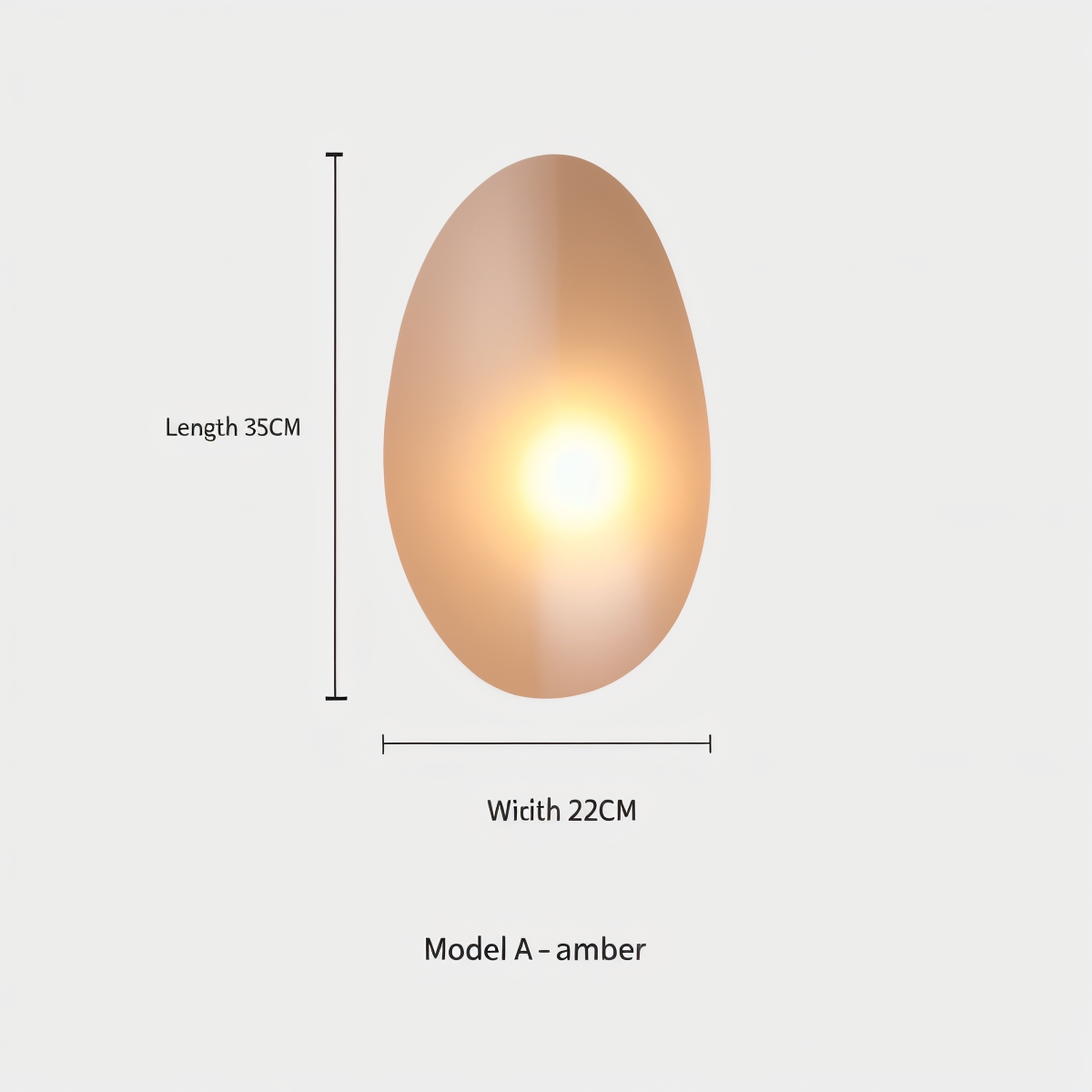 PebbleHue Wall Lamp Glass Wall | Wall Lamp | Led | glass/metal | 5W | 85V - 260V - 90V - 260V | Elegant Wall Illumination