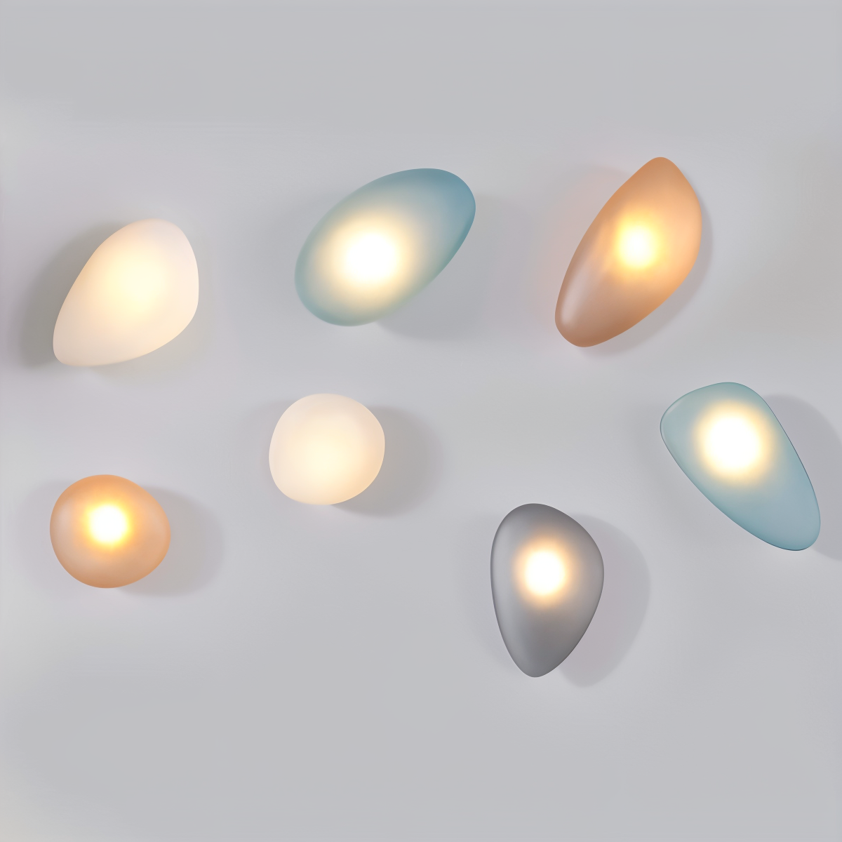 PebbleHue Wall Lamp Glass Wall | Wall Lamp | Led | glass/metal | 5W | 85V - 260V - 90V - 260V | Elegant Wall Illumination