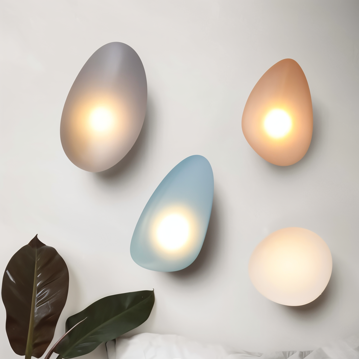 PebbleHue Wall Lamp Glass Wall | Wall Lamp | Led | glass/metal | 5W | 85V - 260V - 90V - 260V | Elegant Wall Illumination