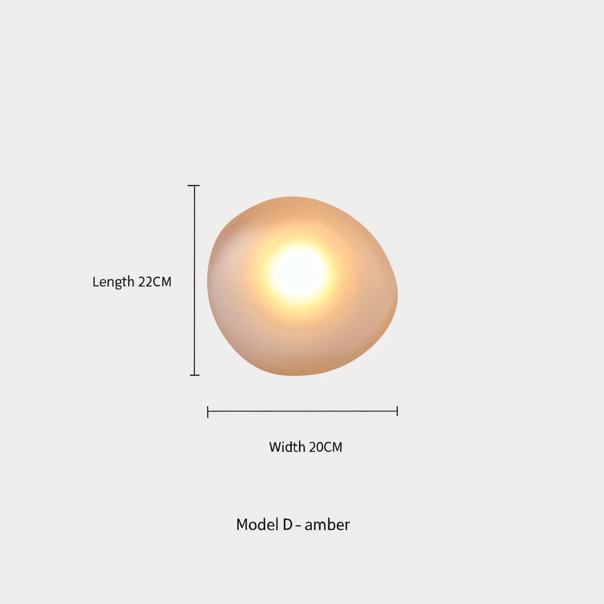 PebbleHue Wall Lamp Glass Wall | Wall Lamp | Led | glass/metal | 5W | 85V - 260V - 90V - 260V | Elegant Wall Illumination