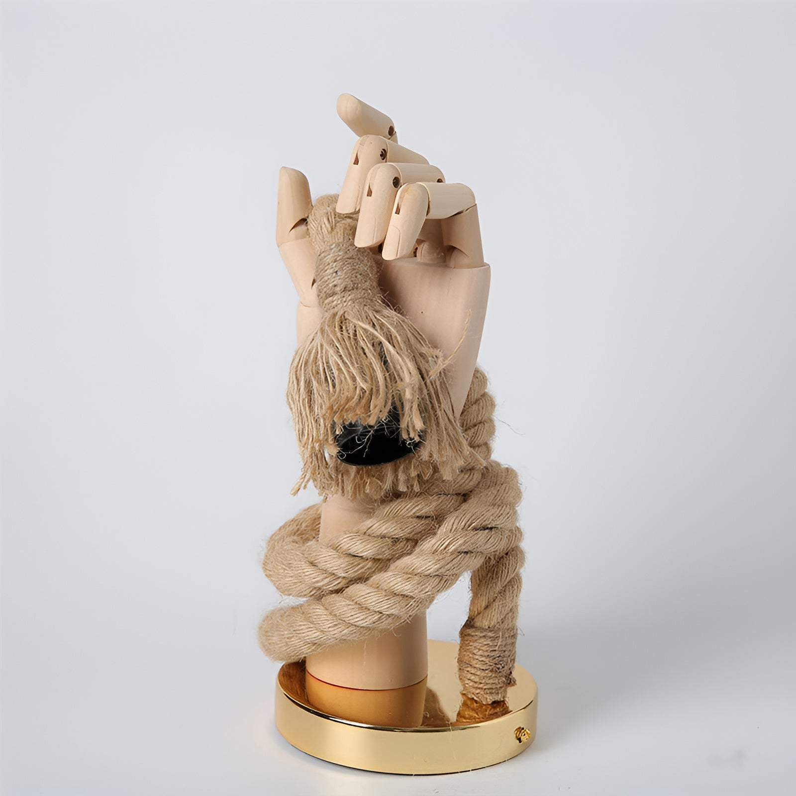 RetroHand Lamp Handmade Hemp Rope | Wall Lamp | iron/wood | 20V | Elegant Wall Illumination