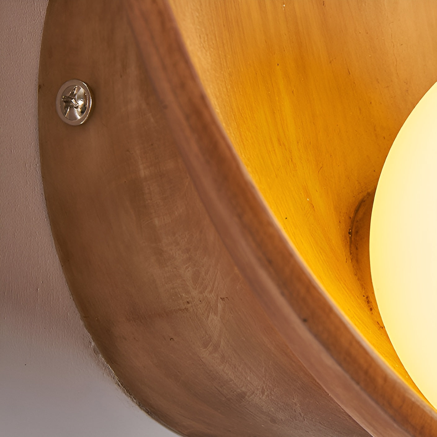 White Pearl Lamp White Wall | Wall Lamp | glass/iron/wood | 20V | Elegant Wall Illumination