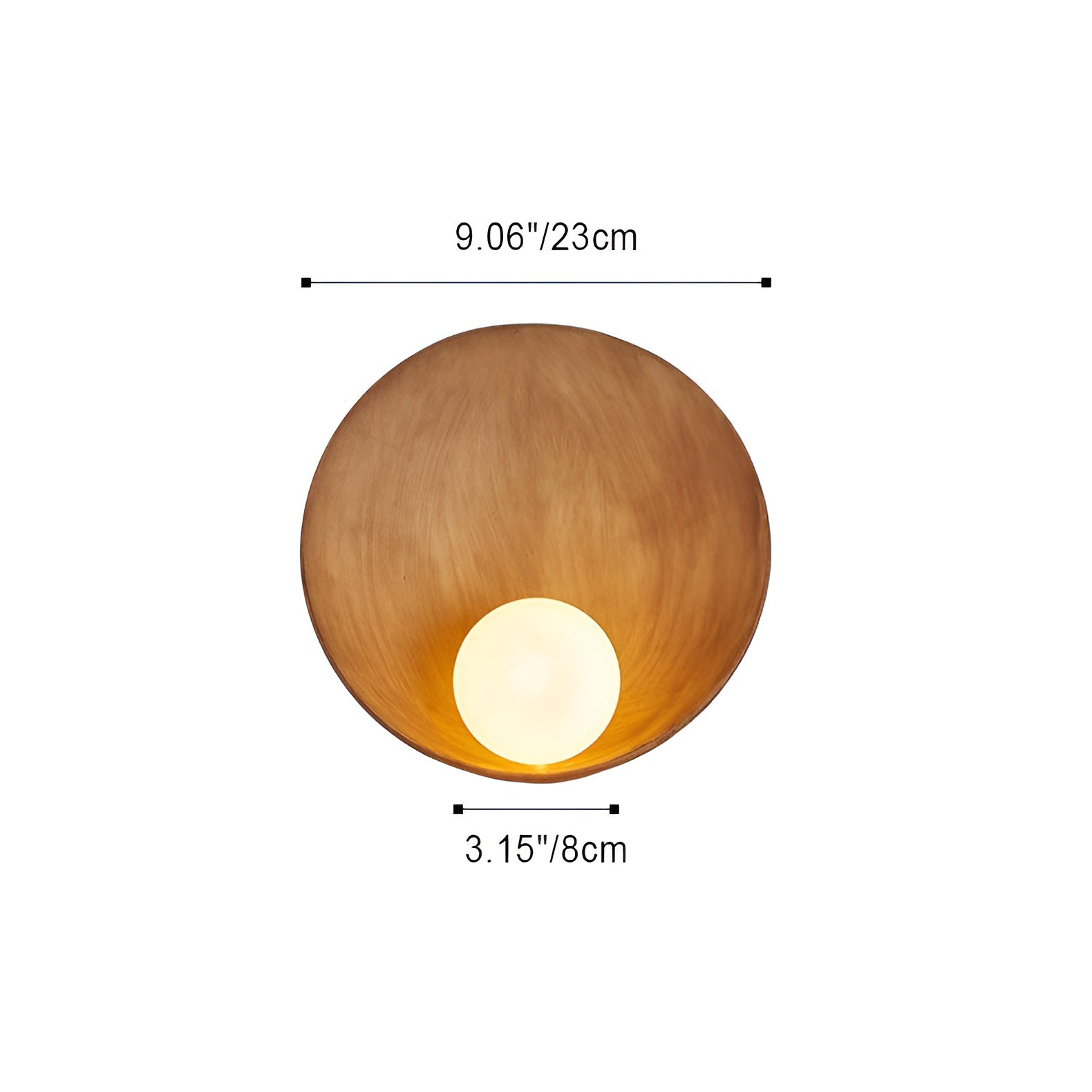 White Pearl Lamp White Wall | Wall Lamp | glass/iron/wood | 20V | Elegant Wall Illumination