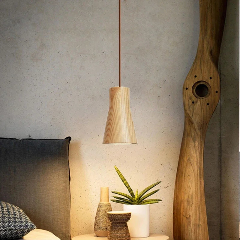 NordicGlow Scandinavian Wooden Hanging Lamp | Lighting | wood | 90-260V | Premium Lighting Solution