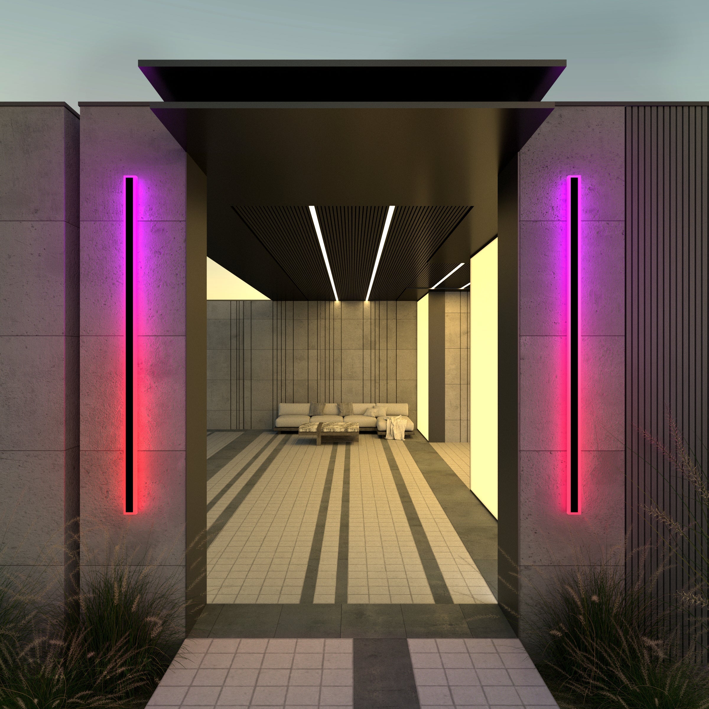 Grand Linear Minimalist Outdoor Wall | Wall Lamp | Led | Elegant Wall Illumination