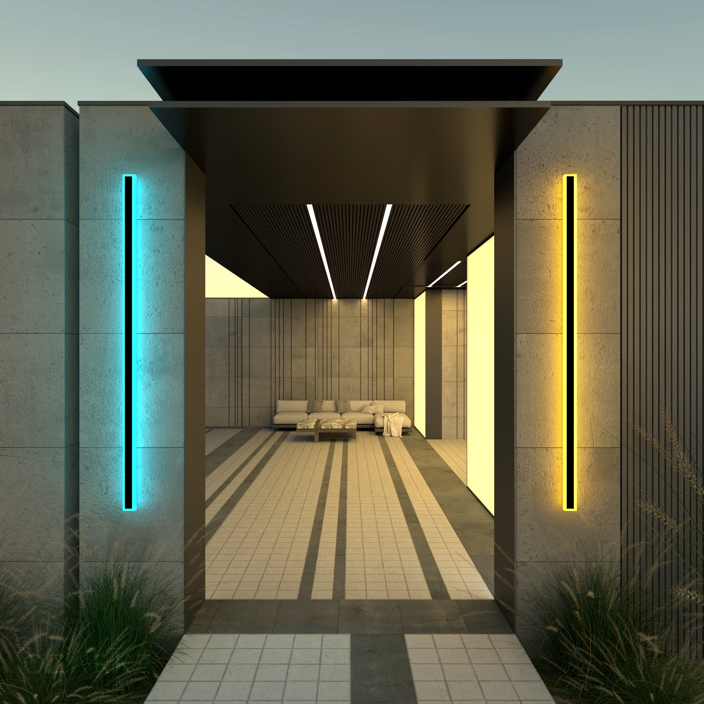 Grand Linear Minimalist Outdoor Wall | Wall Lamp | Led | Elegant Wall Illumination