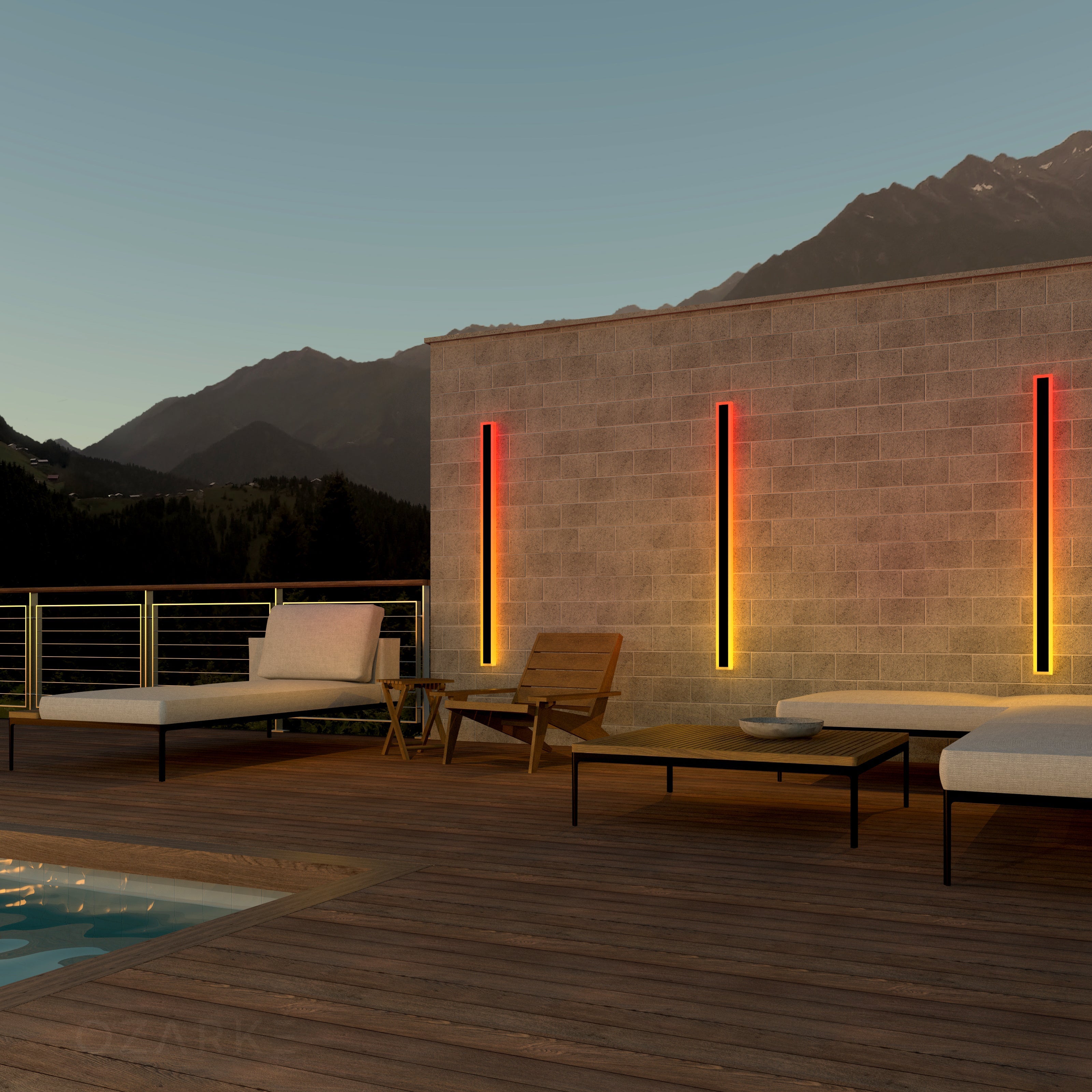 Grand Linear Minimalist Outdoor Wall | Wall Lamp | Led | Elegant Wall Illumination
