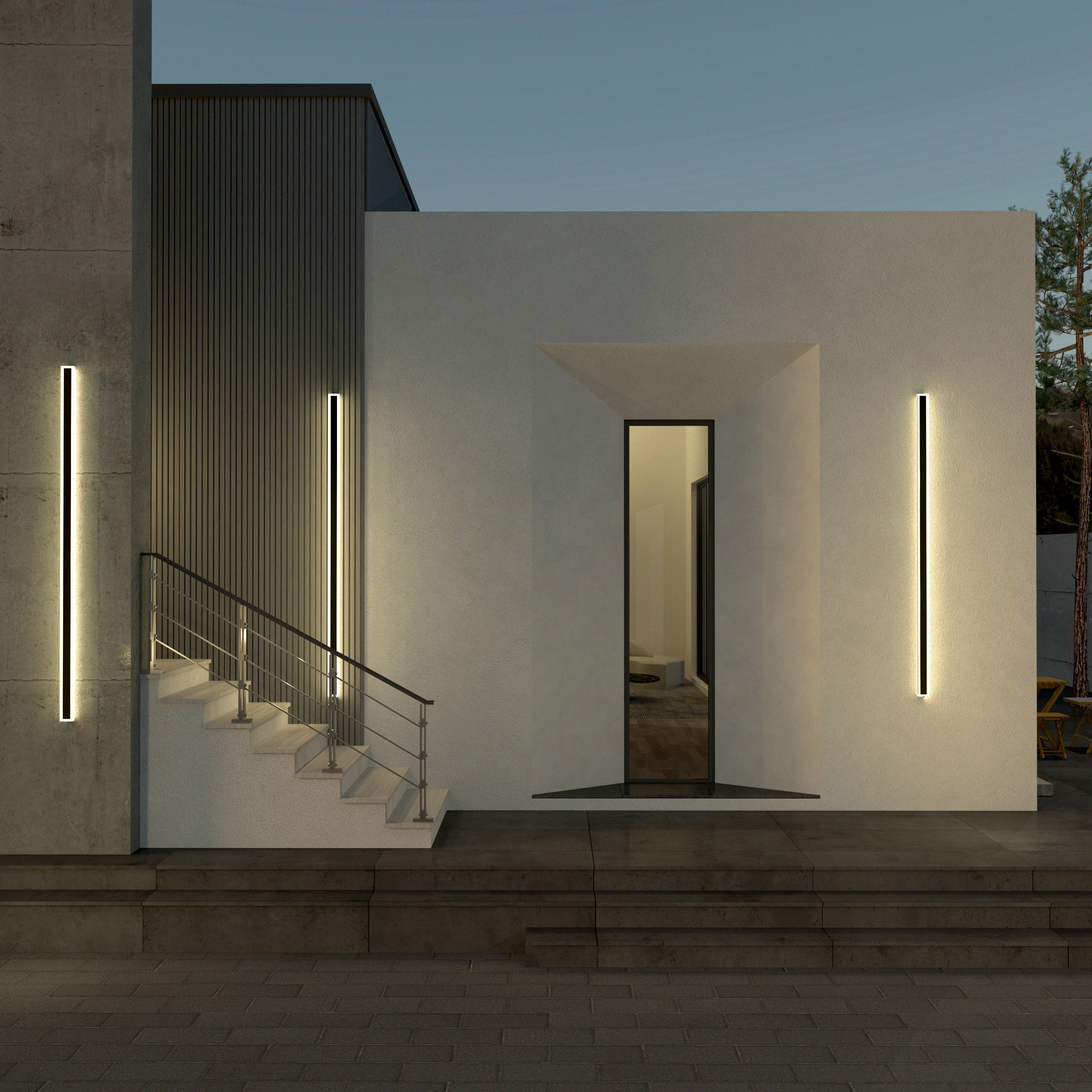 Grand Linear Minimalist Outdoor Wall | Wall Lamp | Led | Elegant Wall Illumination