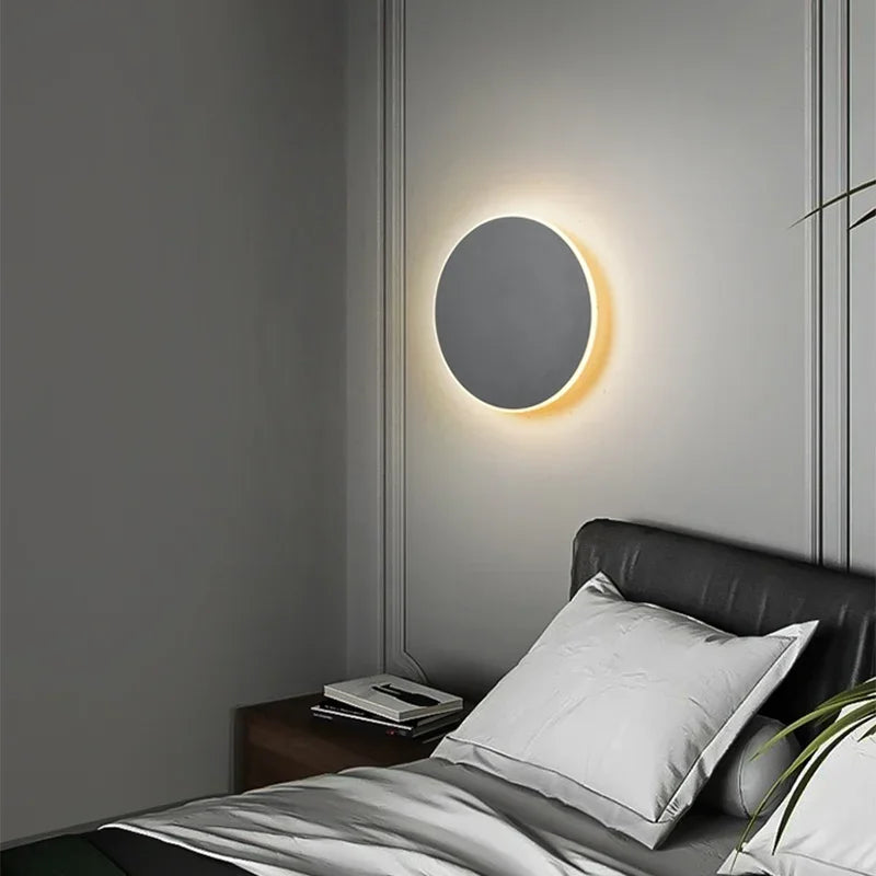 SleekGlow Modern Round Wall Lamp | Wall Lamp | Led | Warm White | aluminum | 10W | 220V - 240V | Elegant Wall Illumination