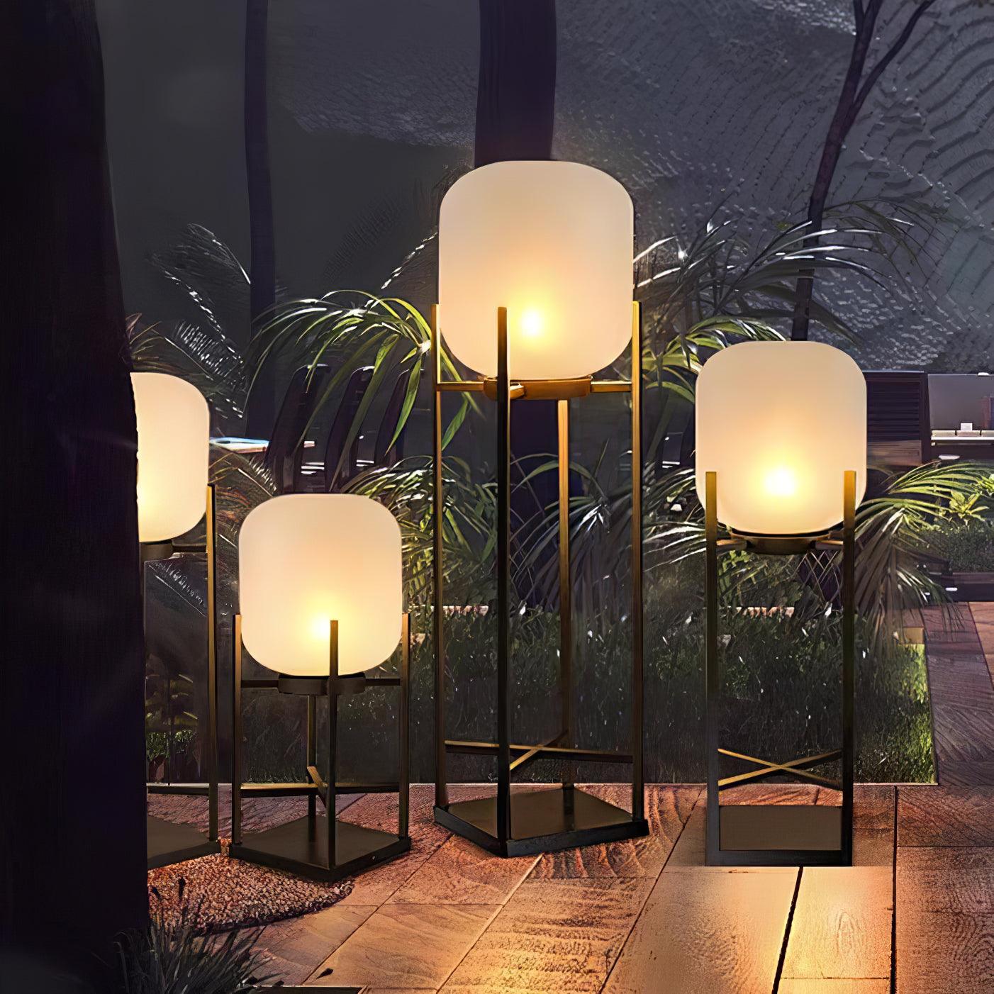 Solar powered floor lamp outdoor | Floor Lamp | LED | glass | 240v | Stylish Floor Lighting
