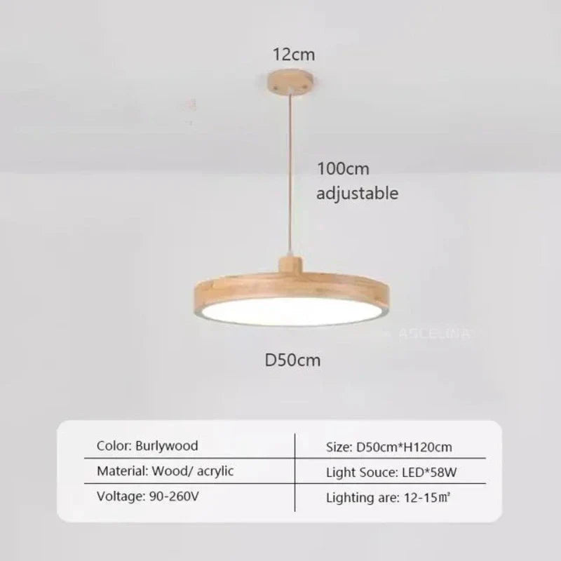 AuroraLicht Scandinavian Slim Hanging Lamp | Lighting | LED | wood | 90-260V | Premium Lighting Solution