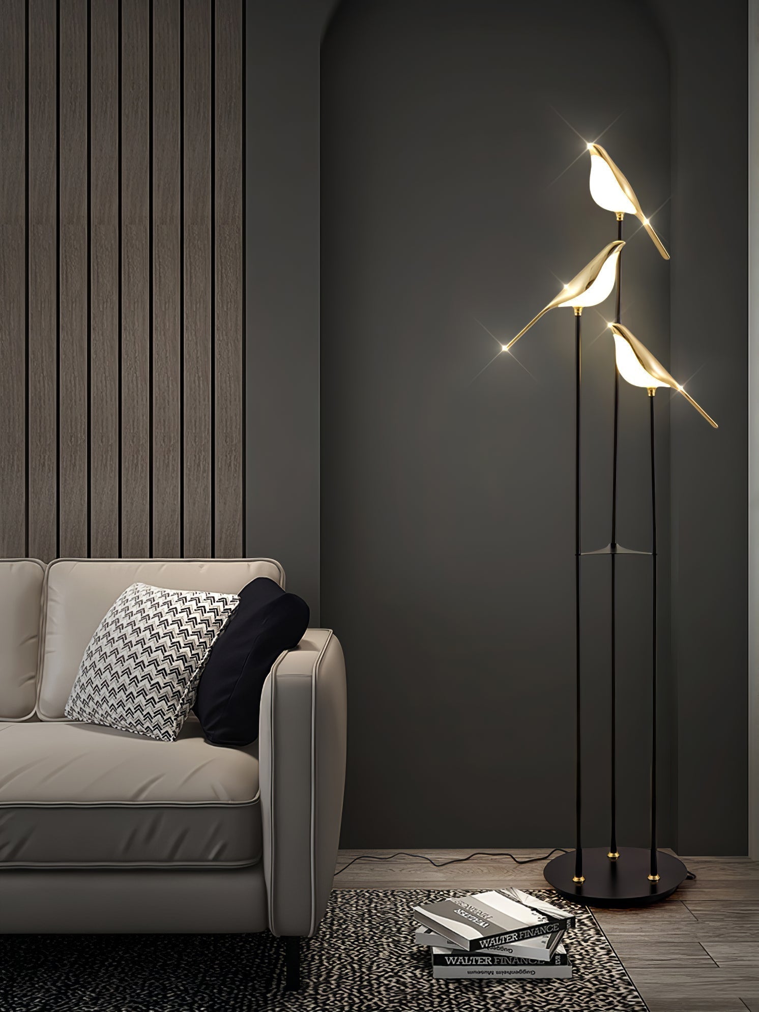 Magpie Perch Torch Lamp Floor | Floor Lamp | LED | acrylic/aluminum/metal | 240v | Stylish Floor Lighting