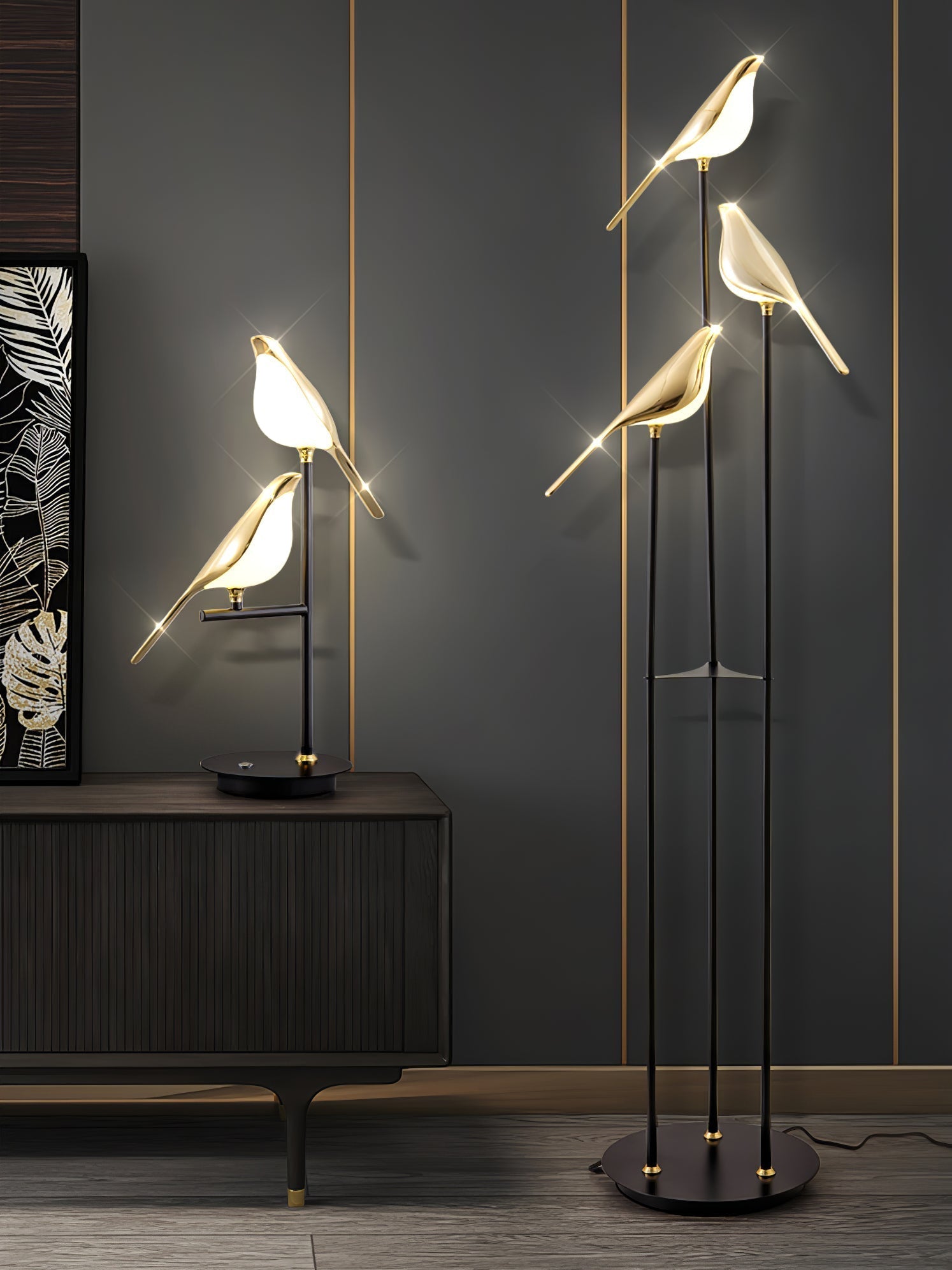 Magpie Perch Torch Lamp Floor | Floor Lamp | LED | acrylic/aluminum/metal | 240v | Stylish Floor Lighting