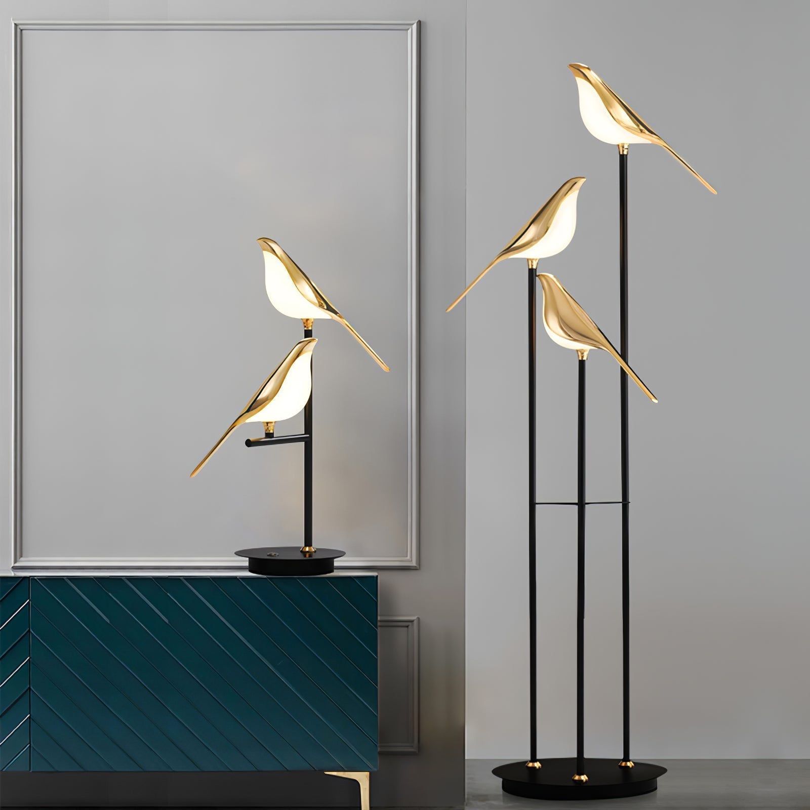 Magpie Perch Torch Lamp Floor | Floor Lamp | LED | acrylic/aluminum/metal | 240v | Stylish Floor Lighting