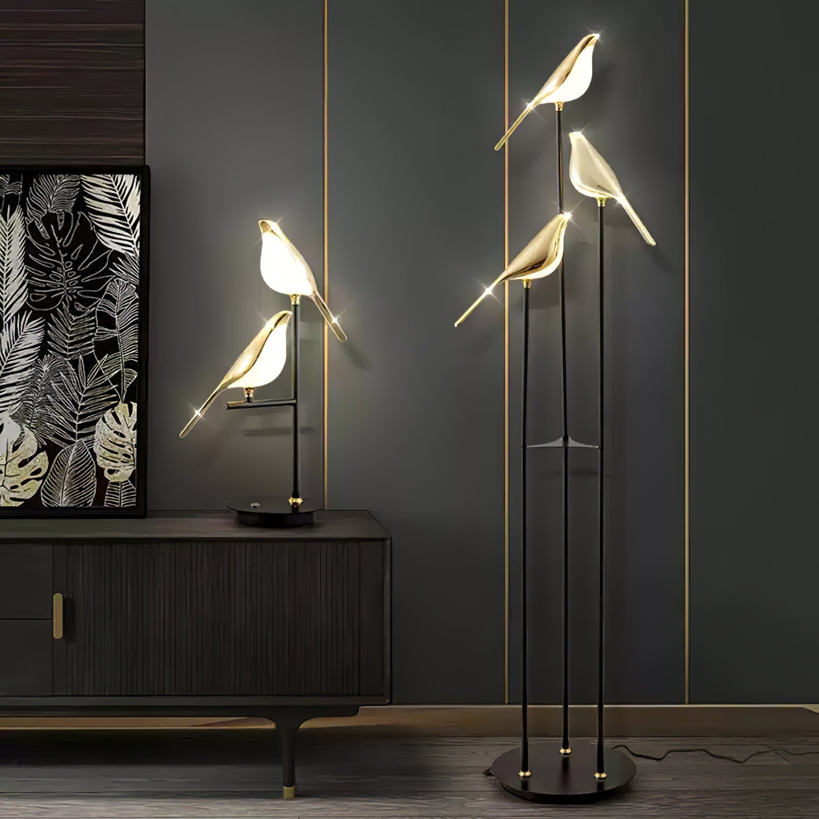 Magpie Perch Torch Lamp Floor | Floor Lamp | LED | acrylic/aluminum/metal | 240v | Stylish Floor Lighting