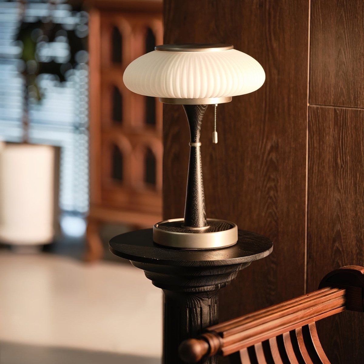 Lumique Matsushroom Table Lamp Modern | Table Lamp | LED | glass/wood/metal | Sleek Table Accent