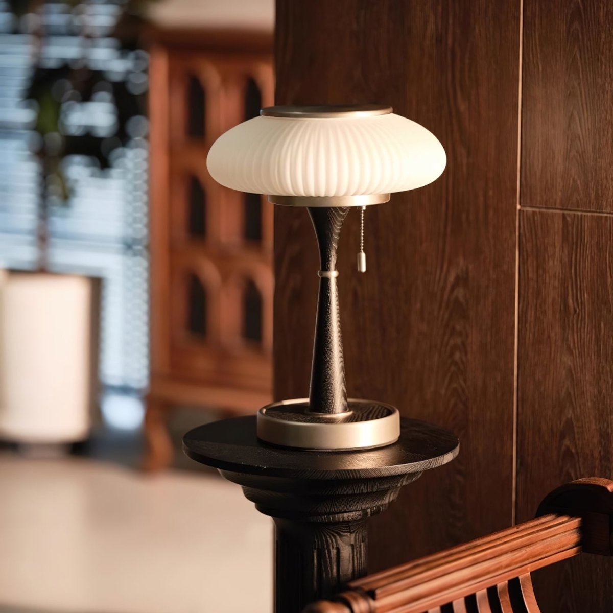 Lumique Matsushroom Table Lamp Modern | Table Lamp | LED | glass/wood/metal | Sleek Table Accent