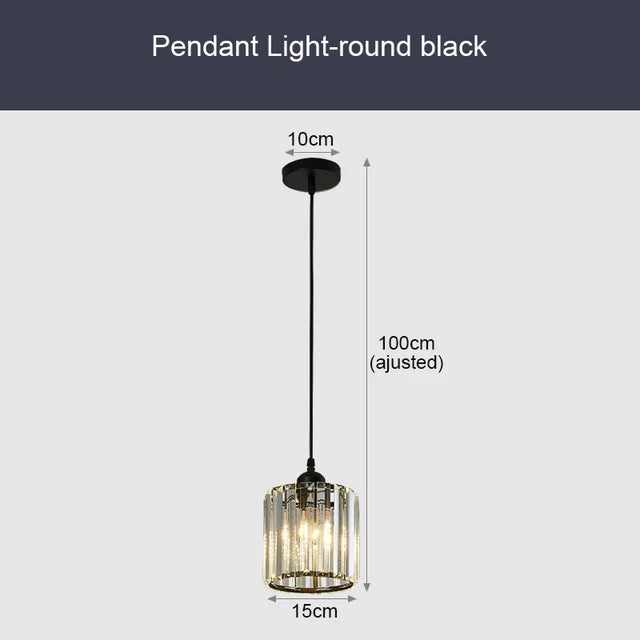 GlinsterLicht Elegant Crystal Hanging Lamp | Lighting | LED | metal | 90-260V | Premium Lighting Solution