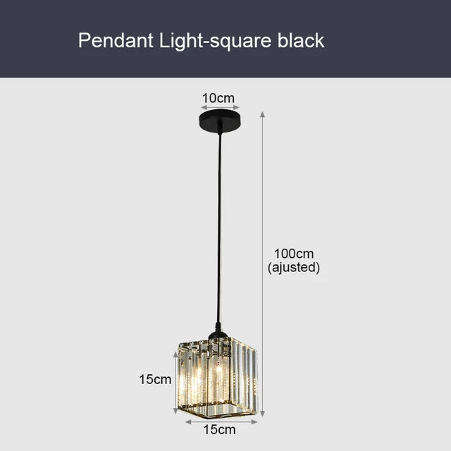 GlinsterLicht Elegant Crystal Hanging Lamp | Lighting | LED | metal | 90-260V | Premium Lighting Solution