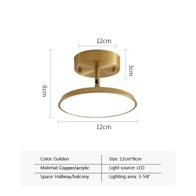 ElegantGlow Sleek Minimalist Lamp | Lighting | LED | acrylic/copper | 18W | 90-260V | Premium Lighting Solution