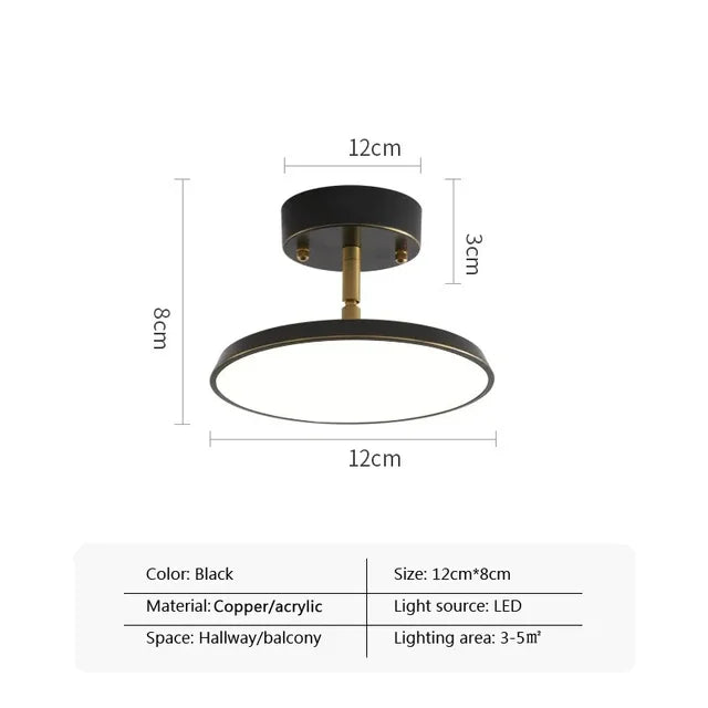 ElegantGlow Sleek Minimalist Lamp | Lighting | LED | acrylic/copper | 18W | 90-260V | Premium Lighting Solution