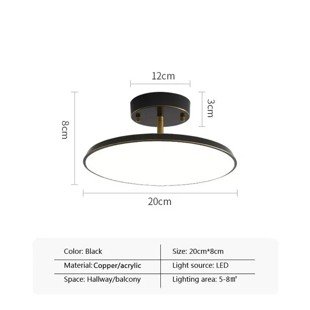 ElegantGlow Sleek Minimalist Lamp | Lighting | LED | acrylic/copper | 18W | 90-260V | Premium Lighting Solution